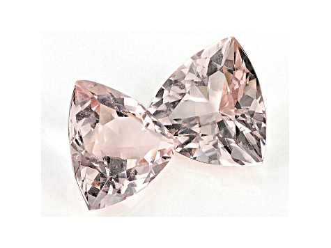 Morganite 7mm Trillion Matched Pair 1.60ctw