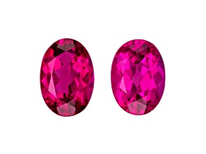 Rubelllite Tourmaline 6.9x4.7mm Oval Matched Pair 1.39ctw