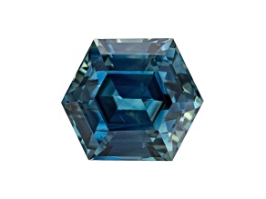 Teal Sapphire Unheated 6.8mm Hexagon 1.23ct