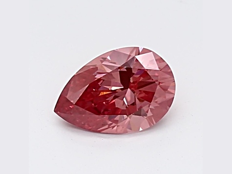 0.55ct Vivid Pink Pear Shape Lab-Grown Diamond VS2 Clarity IGI Certified