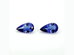 Tanzanite 12.0x7.2mm Pear Shape Matched Pair 4.91ctw