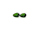 Chrome Diopside 10x7mm Pear Shape Matched Pair 3.50ctw