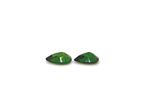 Chrome Diopside 10x7mm Pear Shape Matched Pair 3.50ctw