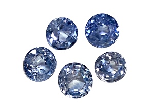 Sapphire Round Set of 5 1.55ctw
