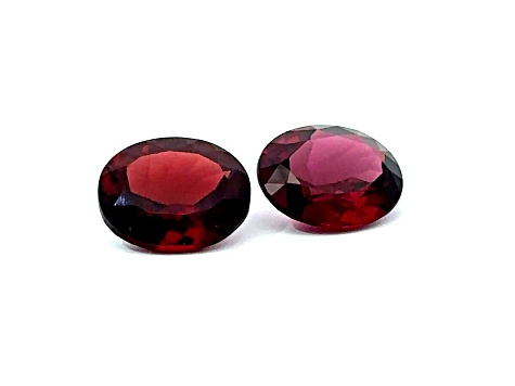 Rhodolite 12x10mm Oval Matched Pair 10.86ctw
