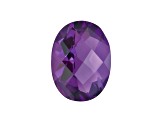 Amethyst 9x7mm Oval Checkerboard Cut 1.7ct