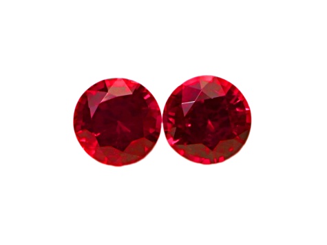 Ruby 4.9mm Round Matched Pair 0.61ctw