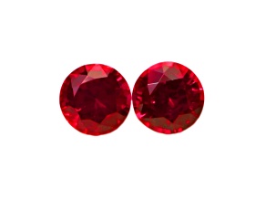 Ruby 4.9mm Round Matched Pair 1.22ctw