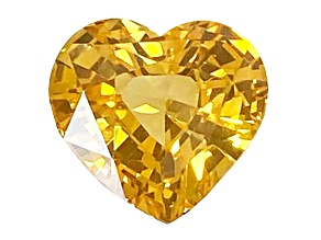 Yellow Sapphire Loose Gemstone 7.9x8.2mm Heart Shape 2.55ct