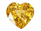 Yellow Sapphire Loose Gemstone 7.9x8.2mm Heart Shape 2.55ct
