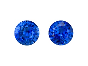 Sapphire 6mm Round Matched Pair 1.86ctw
