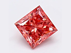 1.01ct Vivid Pink Princess Cut Lab-Grown Diamond VS2 Clarity IGI Certified