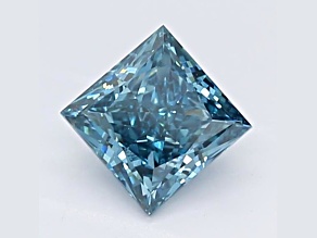 1.07ct Vivid Blue Princess Cut Lab-Grown Diamond VS2 Clarity IGI Certified