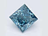 1.07ct Vivid Blue Princess Cut Lab-Grown Diamond VS2 Clarity IGI Certified