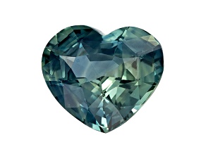 Bluish Green Sapphire 7x6mm Heart Shape 1.18ct