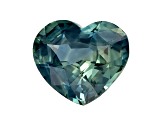 Bluish Green Sapphire Loose Gemstone 7x6mm Heart Shape 1.18ct