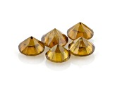 Andradite Garnet 2.5mm Round Set of 5 0.4ctw