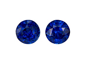 Sapphire 7.2mm Round Matched Pair 4.55ctw
