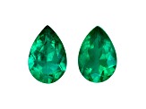 Brazilian Emerald 6x4mm Pear Shape Matched Pair 0.71ctw