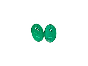 Colombian Emerald 11.5x7.5mm Oval Cabochon Pair 5.58ct