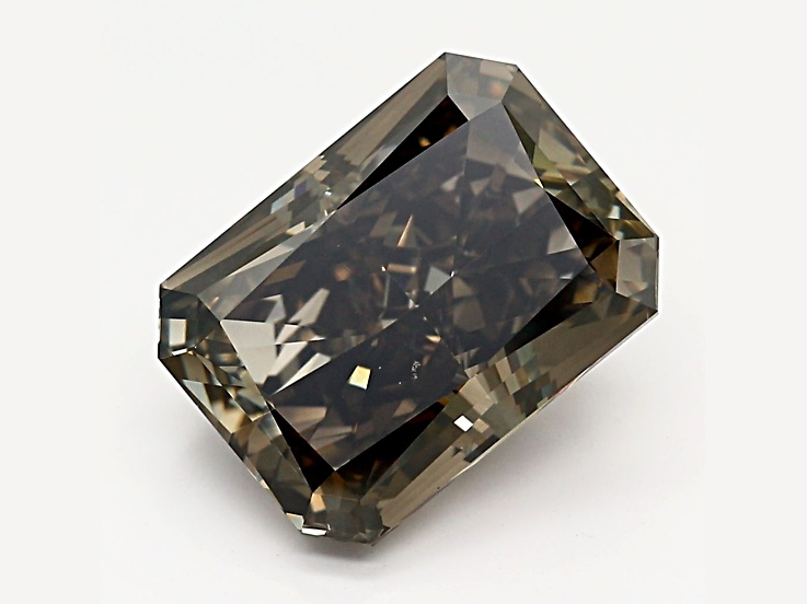 5.20ct Dark Brown Radiant Cut Lab-Grown Diamond SI2 Clarity GIA Certified