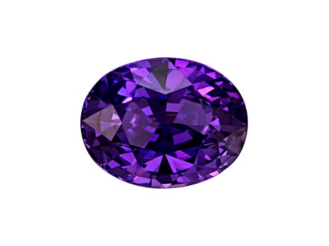 Purple Sapphire Loose Gemstone Unheated 8.77x6.92mm Oval 2.64ct