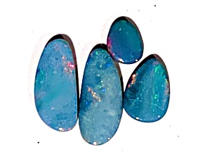 Opal on Ironstone Free-Form Doublet Set of 4 5.30ctw