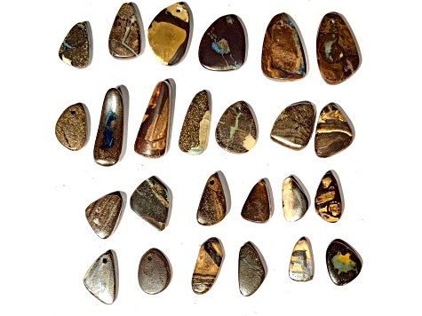 Australian Boulder Opal Free-Form Cabochon Set of 25 104.17ctw