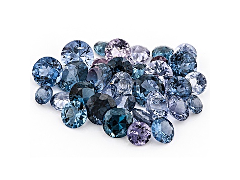 Blue Spinel Round Suite of 33 6.62ctw
