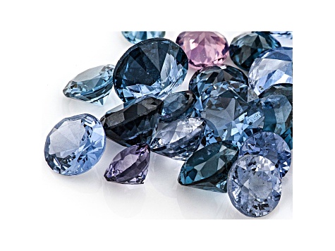 Blue Spinel Round Suite of 33 6.62ctw