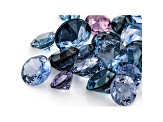 Blue Spinel Round Suite of 33 6.62ctw