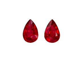 Ruby 7x5mm Pear Shape Matched Pair 1.78ctw
