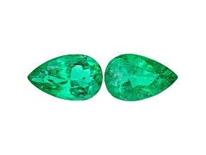 Colombian Emerald 9.5x6.0mm Pear Shape Matched Pair 2.76ctw