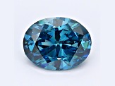 1.22ct Dark Blue Oval Lab-Grown Diamond VS2 Clarity IGI Certified
