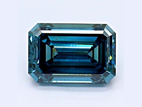 1.30ct Deep Blue Emerald Cut Lab-Grown Diamond SI2 Clarity IGI Certified