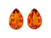 Citrine 12.8x8.8mm Pear Shape Matched Pair 7.25ctw