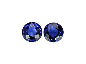 Sapphire 6mm Round Matched Pair 2.18ctw