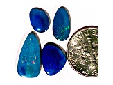 Opal on Ironstone Free-Form Doublet Set of 4 8.00ctw