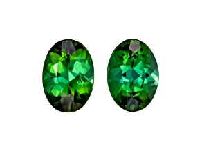 Green Tourmaline 7x5mm Oval Matched Pair 1.6ctw
