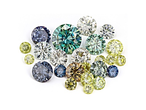 Colors of Moissanite Mixed Round Parcel 85.00ctw