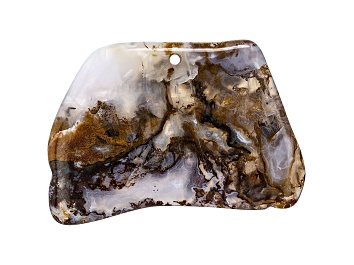 Picture of Moss Agate 54x35.5mm Free-Form Slab Focal Bead