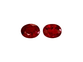 Burmese Ruby 4.2x3.2mm Oval Matched Pair 0.55ctw