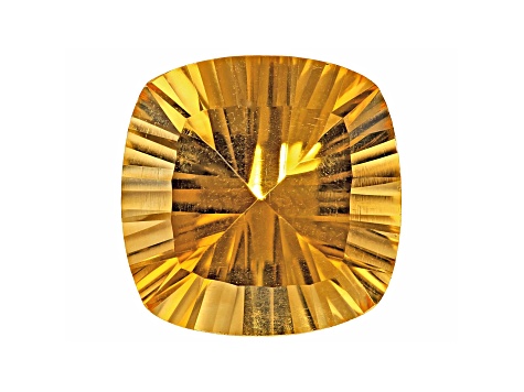 Citrine 12mm Cushion Concave Cut 5.75ct