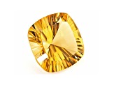 Citrine 12mm Cushion Concave Cut 5.75ct