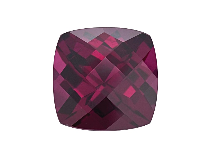 Rhodolite 8mm Checkerboard Cushion 2.75ct
