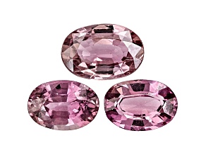 Pink Sapphire Oval Set of 3 2.33ctw
