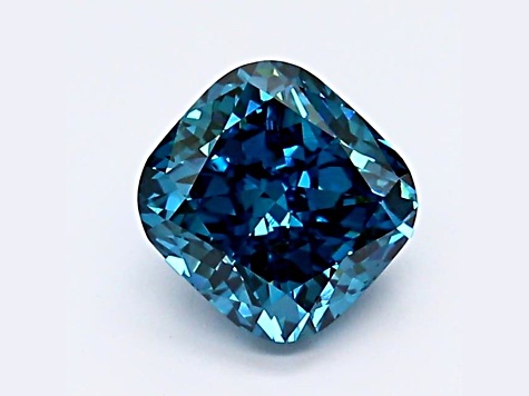 1.09ct Dark Blue Cushion Lab-Grown Diamond SI1 Clarity IGI Certified