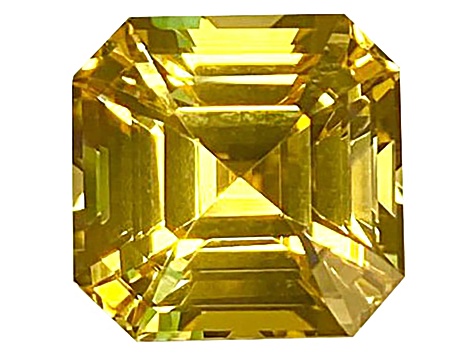 Yellow Sapphire Loose Gemstone 9.1x8.9mm Emerald Cut 4.54ct
