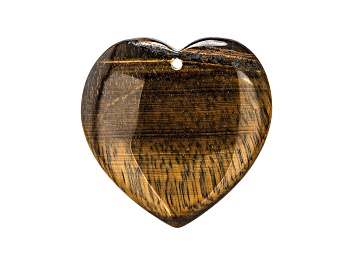 Picture of Tiger's Eye 50mm Puffed Heart Focal Bead