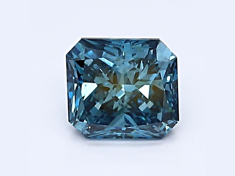 0.91ct Deep Blue Radiant Cut Lab-Grown Diamond VVS2 Clarity IGI Certified